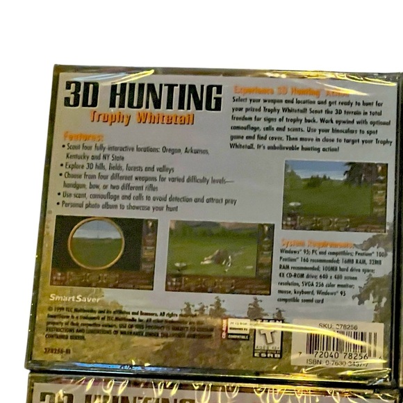 Vintage NWT 3D Hunting Whitetail Fever Deer Hunter Windows 95/98 PC Game Bundle - Picture 7 of 8